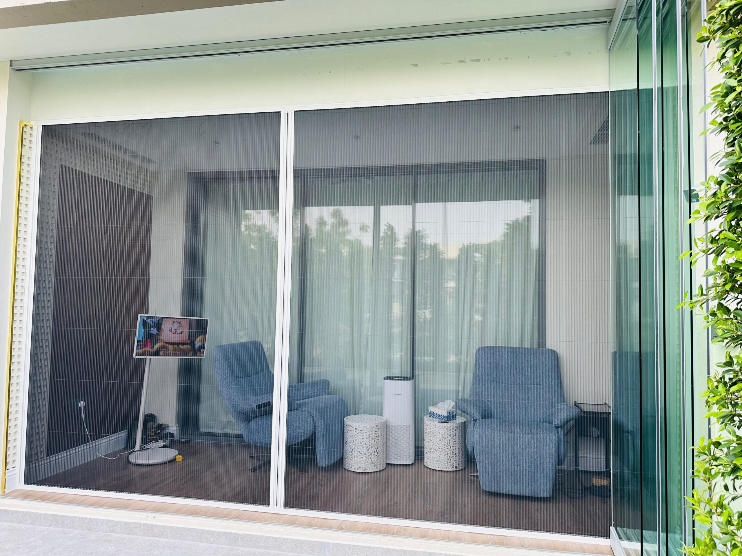 an image of a double layer fly screen services in sidra villas, dubai.